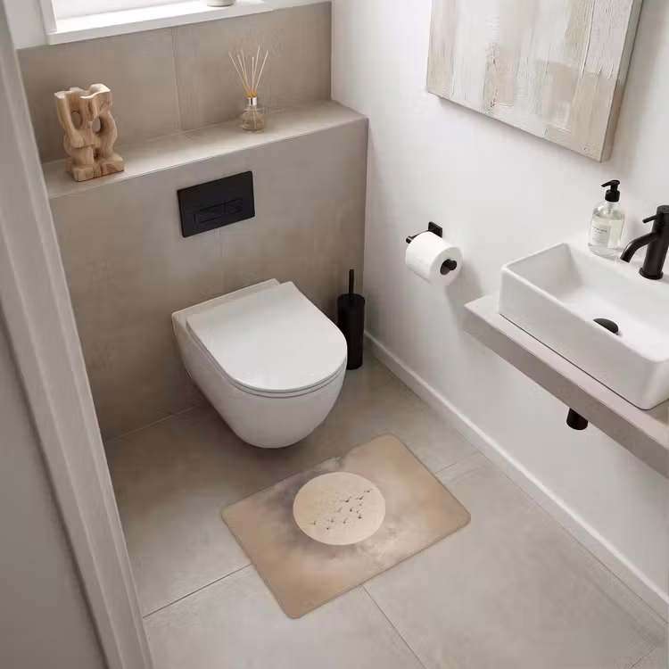 WC Mat - Vogel - Beige - Japandi — 6