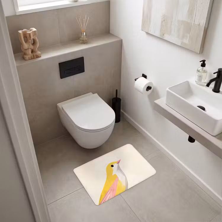 WC Mat - Vogel - Minimalistisch - Geel — 6