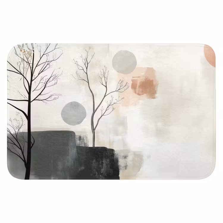 WC Mat - Wabi sabi - Beige - Plant — 1