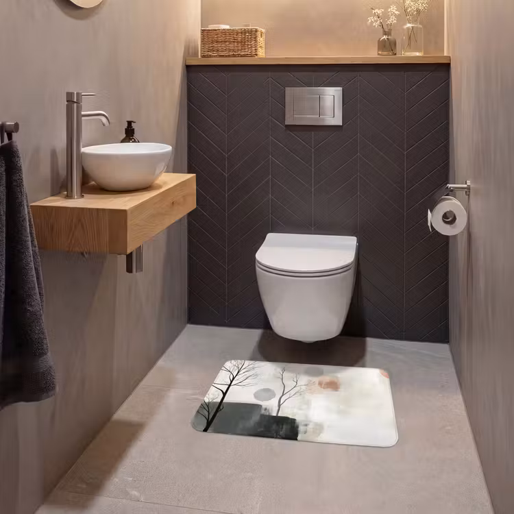 WC Mat - Wabi sabi - Beige - Plant — 2