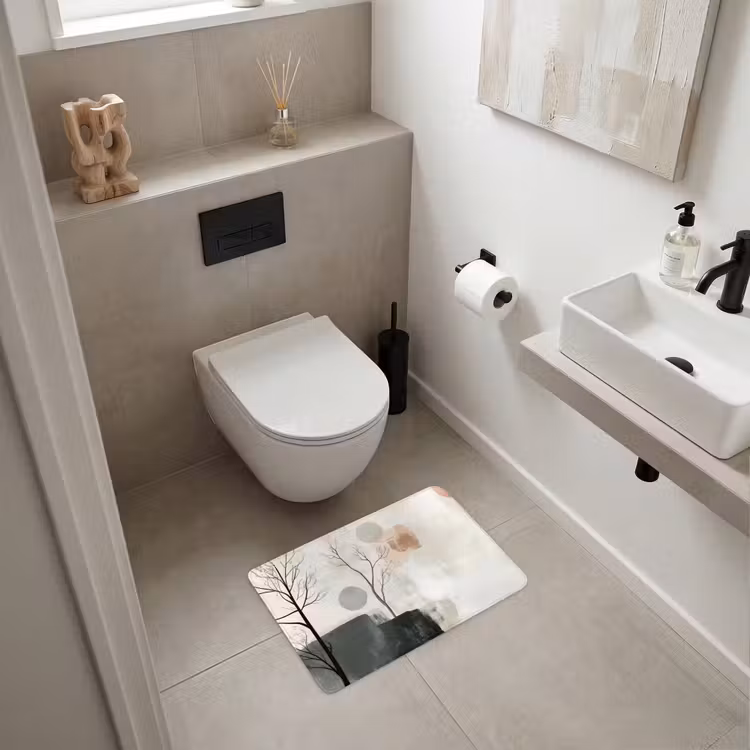 WC Mat - Wabi sabi - Beige - Plant — 6