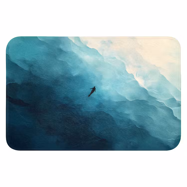 WC Mat - Zee - Silhouet - Abstract - Blauw — 1