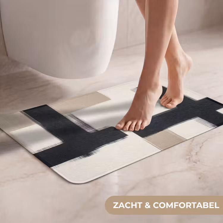 WC Mat - Zwart - Abstract - Japandi — 7