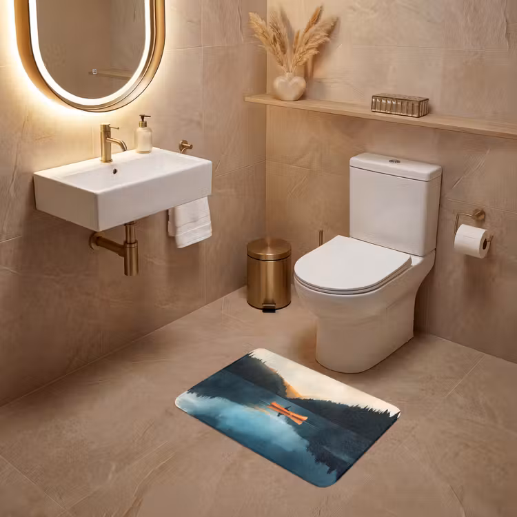 WC Mat - Bossen - Meer - Kano - Oranje — 4