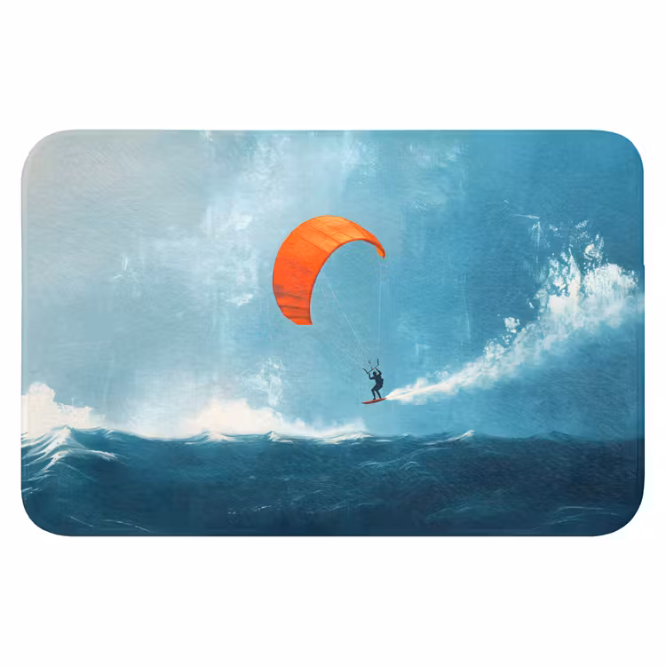 WC Mat - Kitesurfer - Oranje - Zee - Lucht — 1