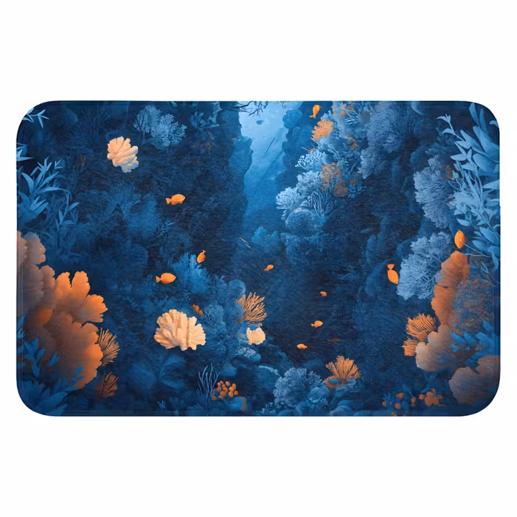 WC Mat - Koraalrif - Vissen - Oceaan - Blauw — 1
