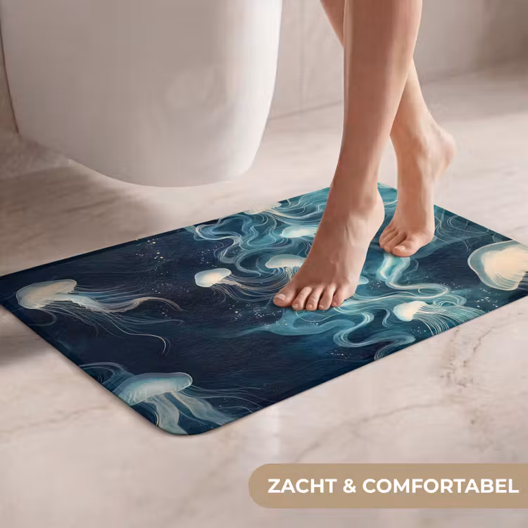 WC Mat - Kwallen - Zee - Wit - Golven — 7