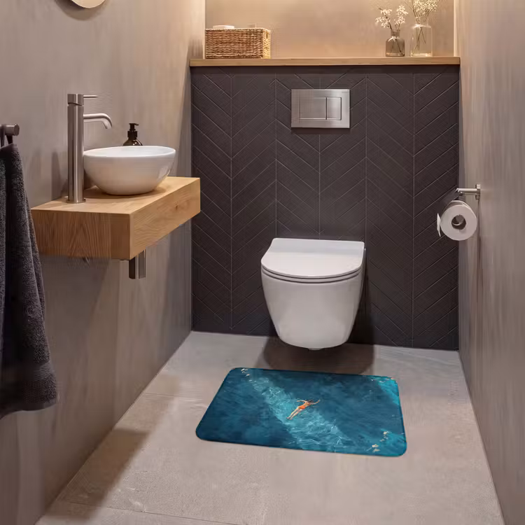 WC Mat - Vrouw - Water - Bikini - Oranje — 2