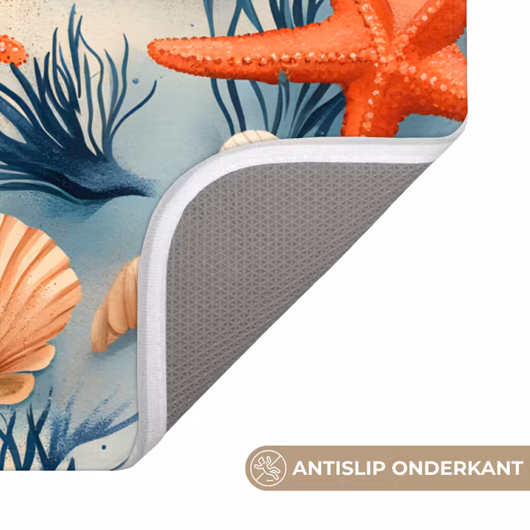 WC Mat - Zeesterren - Schelpen - Illustratie - Zand — 3