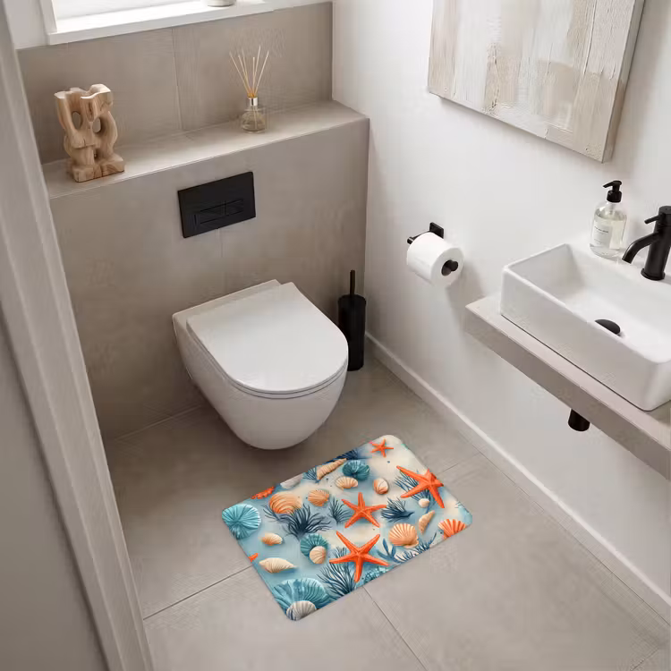 WC Mat - Zeesterren - Schelpen - Illustratie - Zand — 6