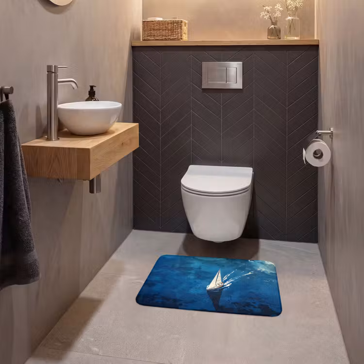 WC Mat - Zeilboot - Water - Abstract - Schaduw — 2