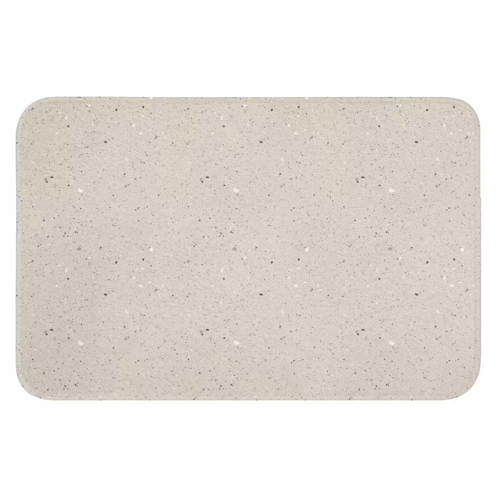 WC Mat - Lichtbeige - Terrazzo - Grijs — 1