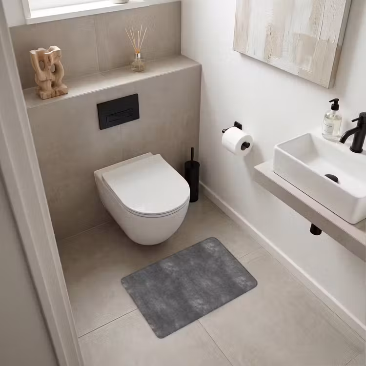 WC Mat - Donkergrijs - Ruw - Beton — 6