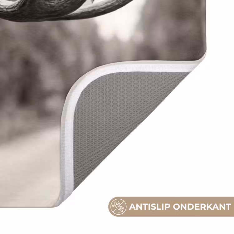 WC Mat - Eland - Auto - Gewei - Zwart - Wit — 3