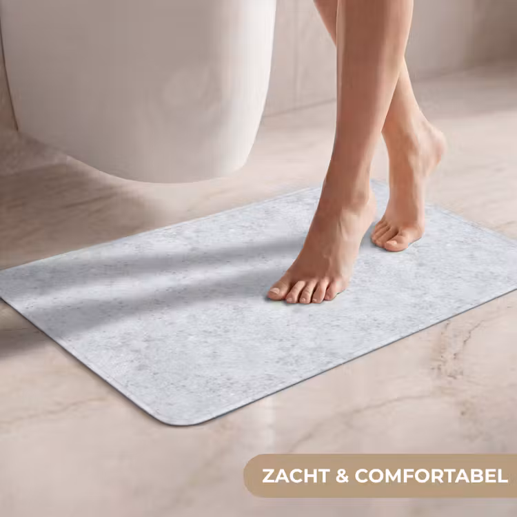 WC Mat - Grijs - Terrazzo-effect - Beton — 7