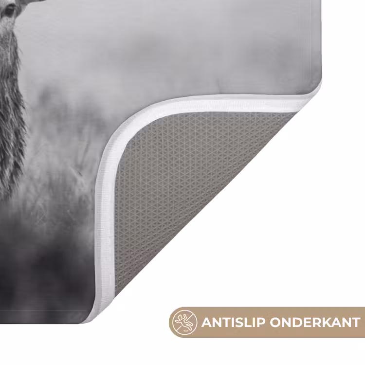 WC Mat - Hert - Mistig - Zwart - Wit — 3