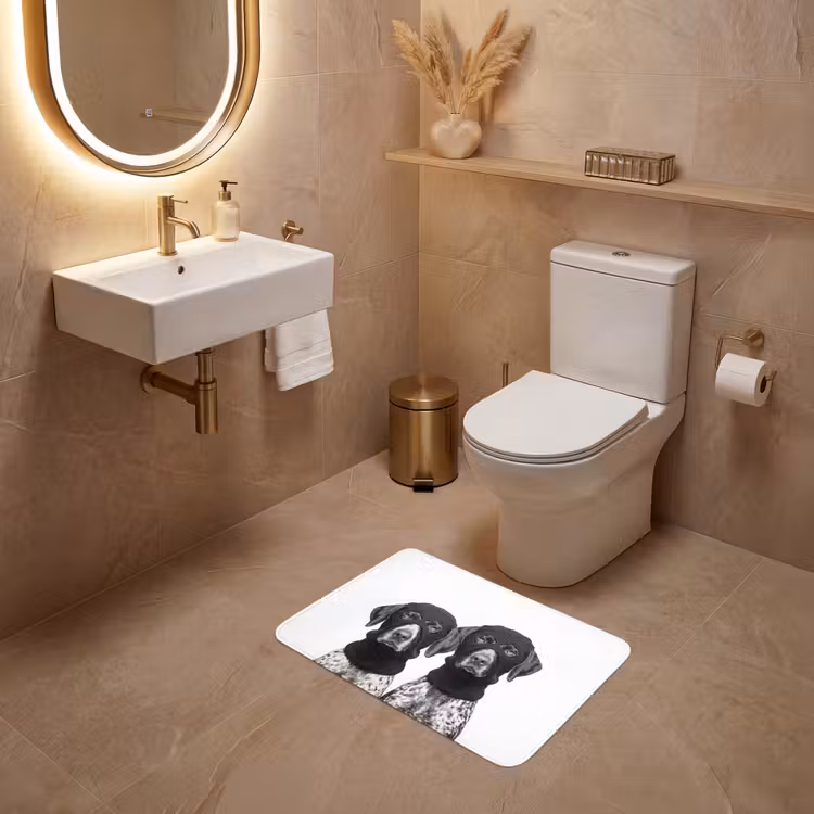 WC Mat - Honden - Bivakmuts - Zwart - wit — 4