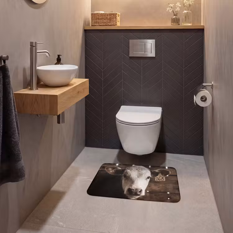 WC Mat - Kalf - Oormerk - Houten stal — 2
