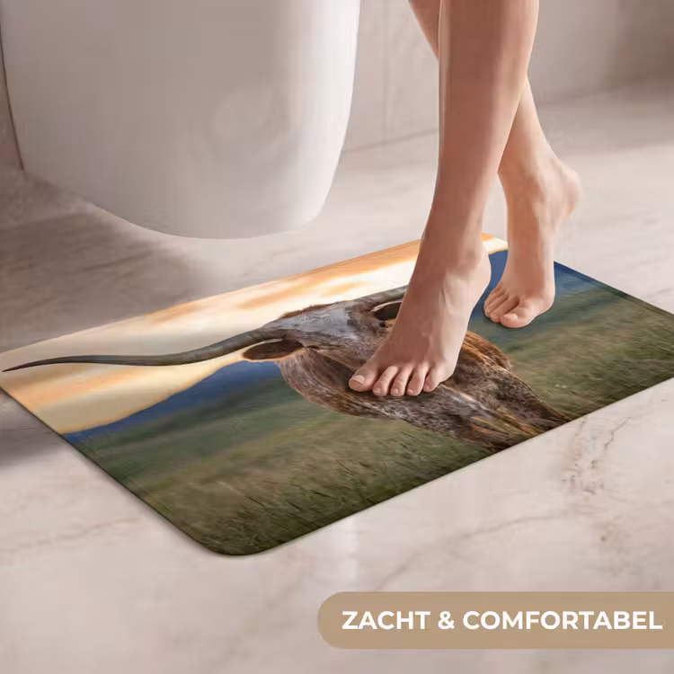 WC Mat - Longhorn - Landschap - Zonsondergang — 7