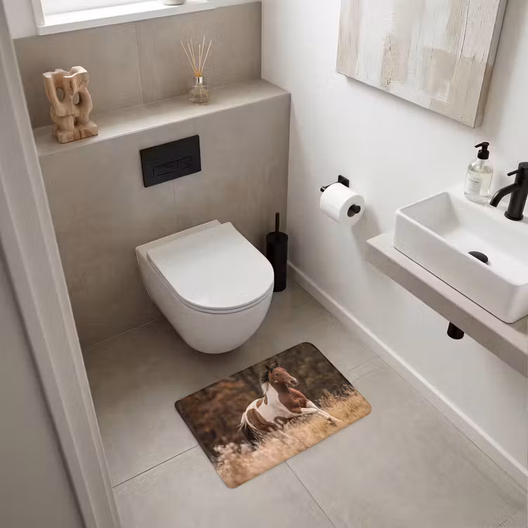 WC Mat - Paard - Bruin - Gras — 6