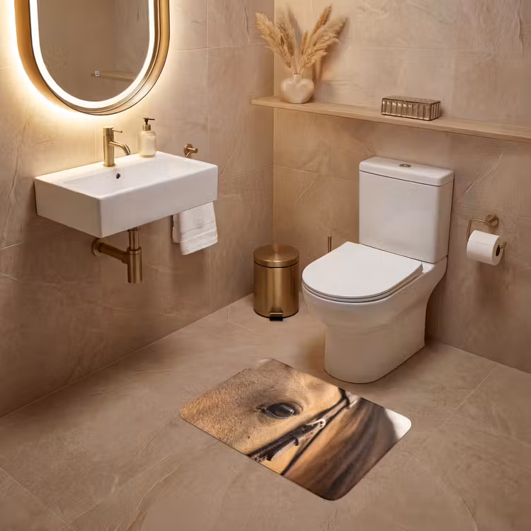 WC Mat - Paard - Oog - Bruin — 4