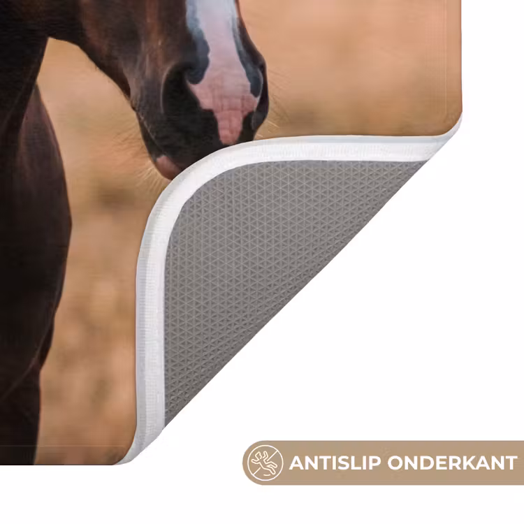 WC Mat - Paard - Zonsondergang - Bruin — 3