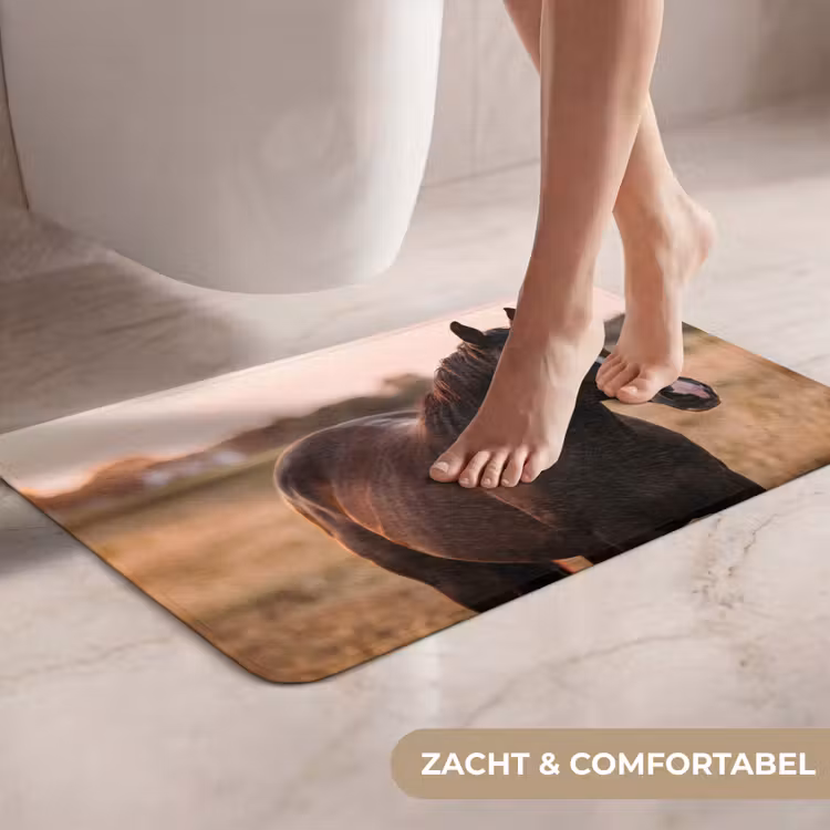 WC Mat - Paard - Zonsondergang - Bruin — 7