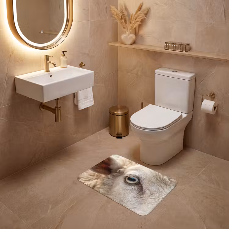 WC Mat - Schaap - Oog - Wit — 4