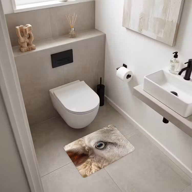 WC Mat - Schaap - Oog - Wit — 6