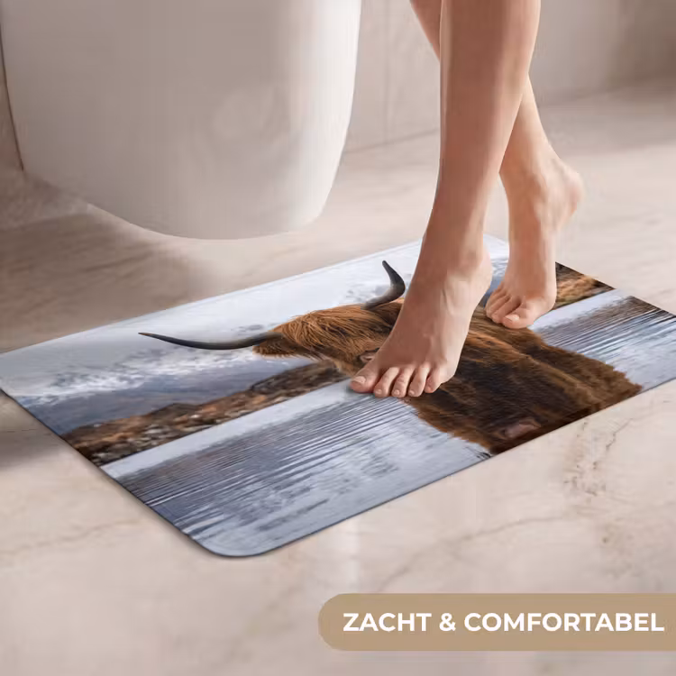 WC Mat - Schotse hooglander - Bruin - Water — 7
