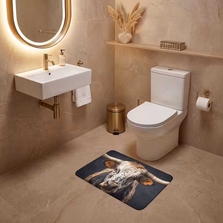 WC Mat - Stier - Kleurrijk - Hoorns — 4
