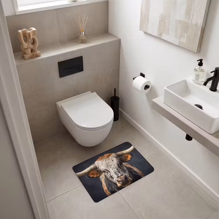 WC Mat - Stier - Kleurrijk - Hoorns — 6