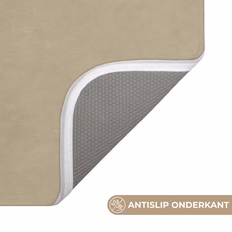 WC Mat - Zandkleur - Korrelige structuur - Beton — 3