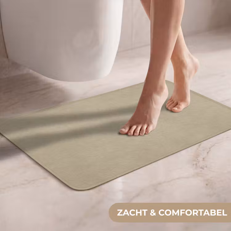 WC Mat - Zandkleur - Korrelige structuur - Beton — 7