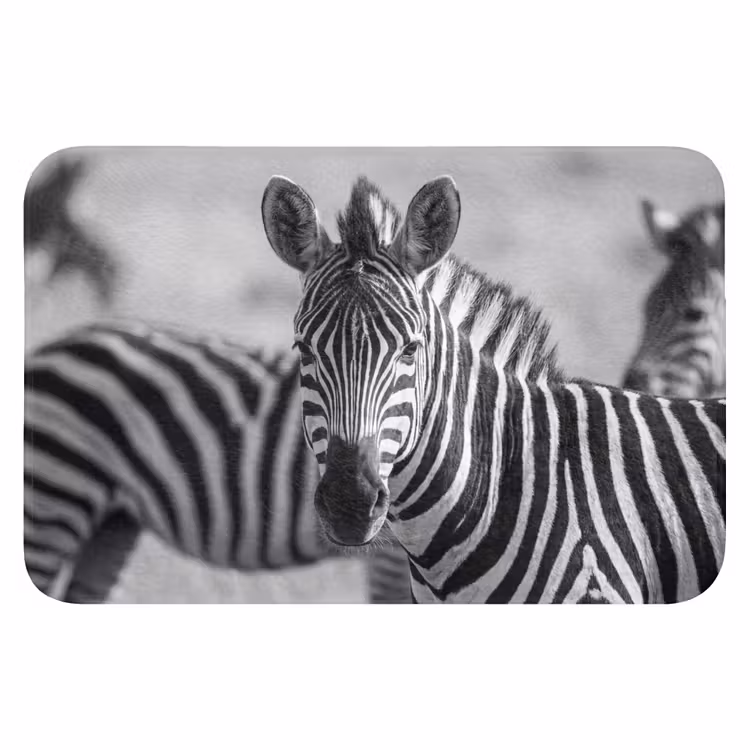 WC Mat - Zebra's - Zwart - Wit — 1