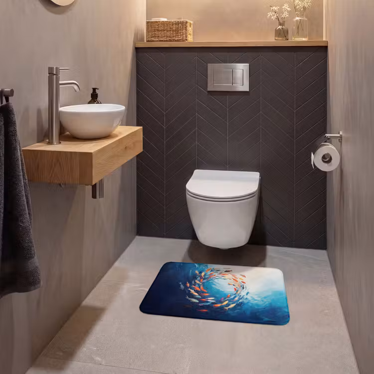 WC Mat - Zee - Vissen - Kleurrijk - Dynamisch — 2