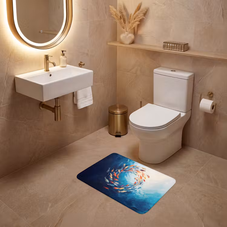 WC Mat - Zee - Vissen - Kleurrijk - Dynamisch — 4