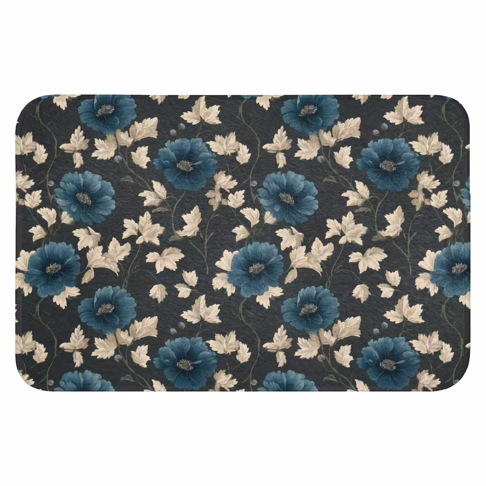 WC Mat - Botanisch - Bloemen - Blauw — 1