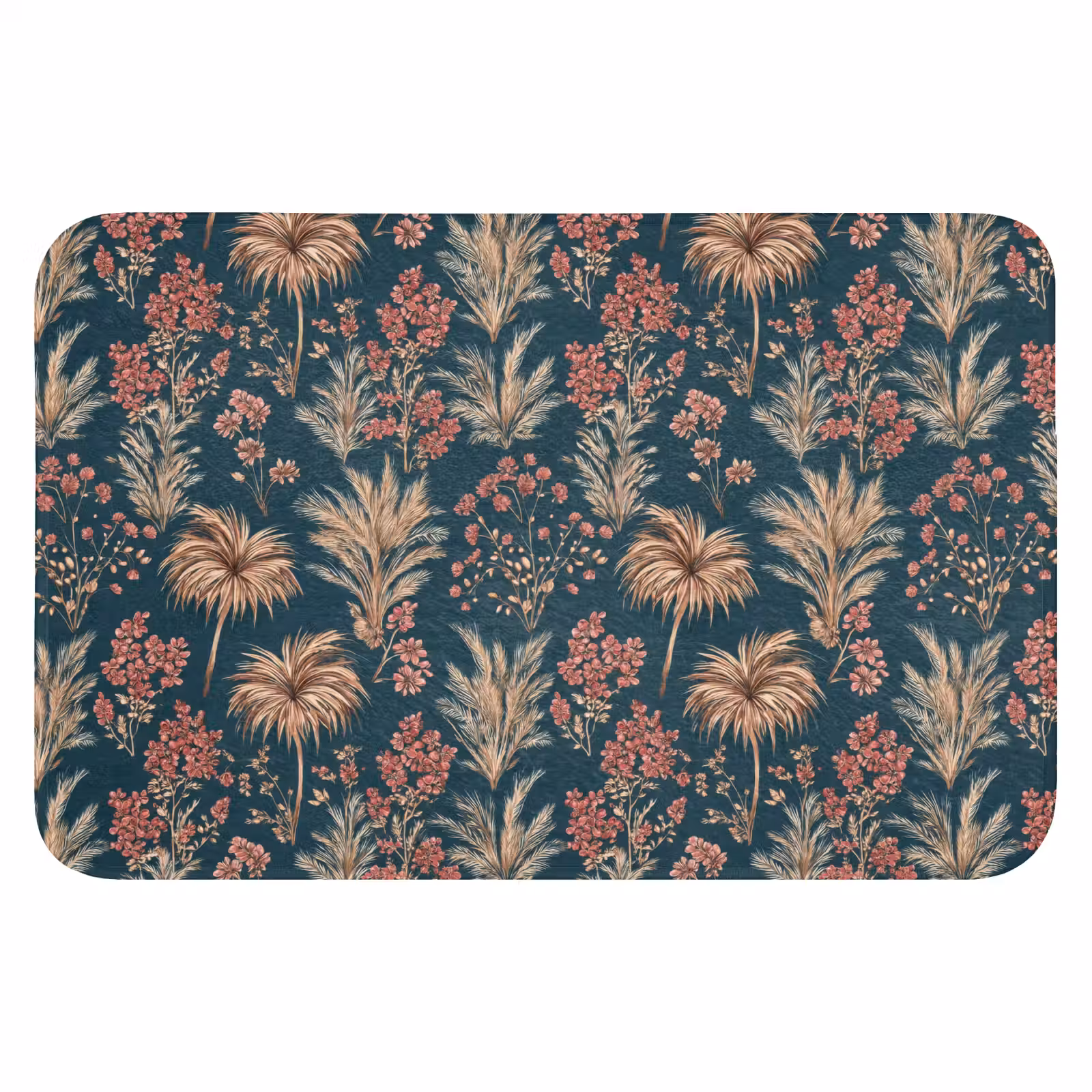 WC Mat - Botanisch - Patroon - Blauw — 1