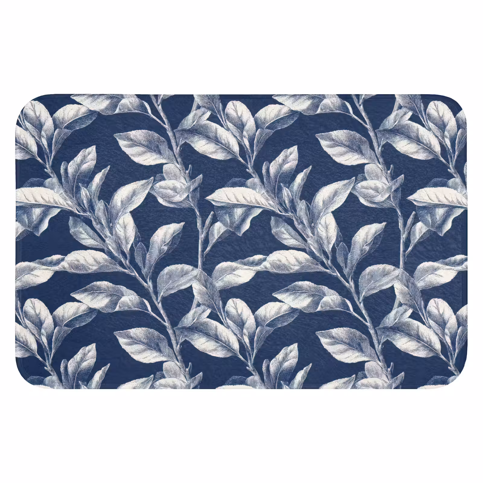 WC Mat - Botanisch - Patroon - Blauw — 1