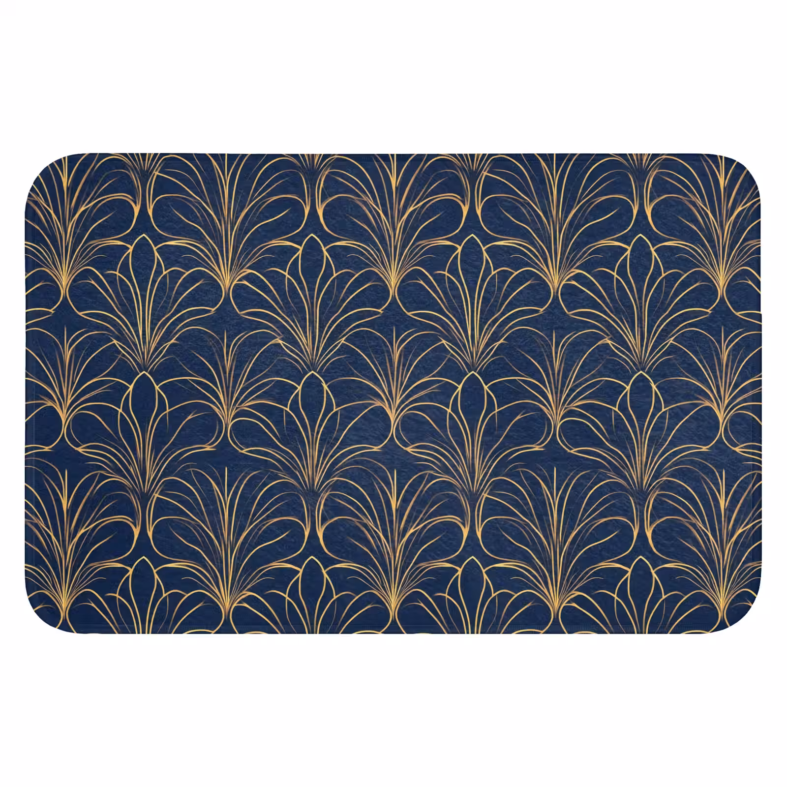 WC Mat - Deco - Waaier - Blauw — 1