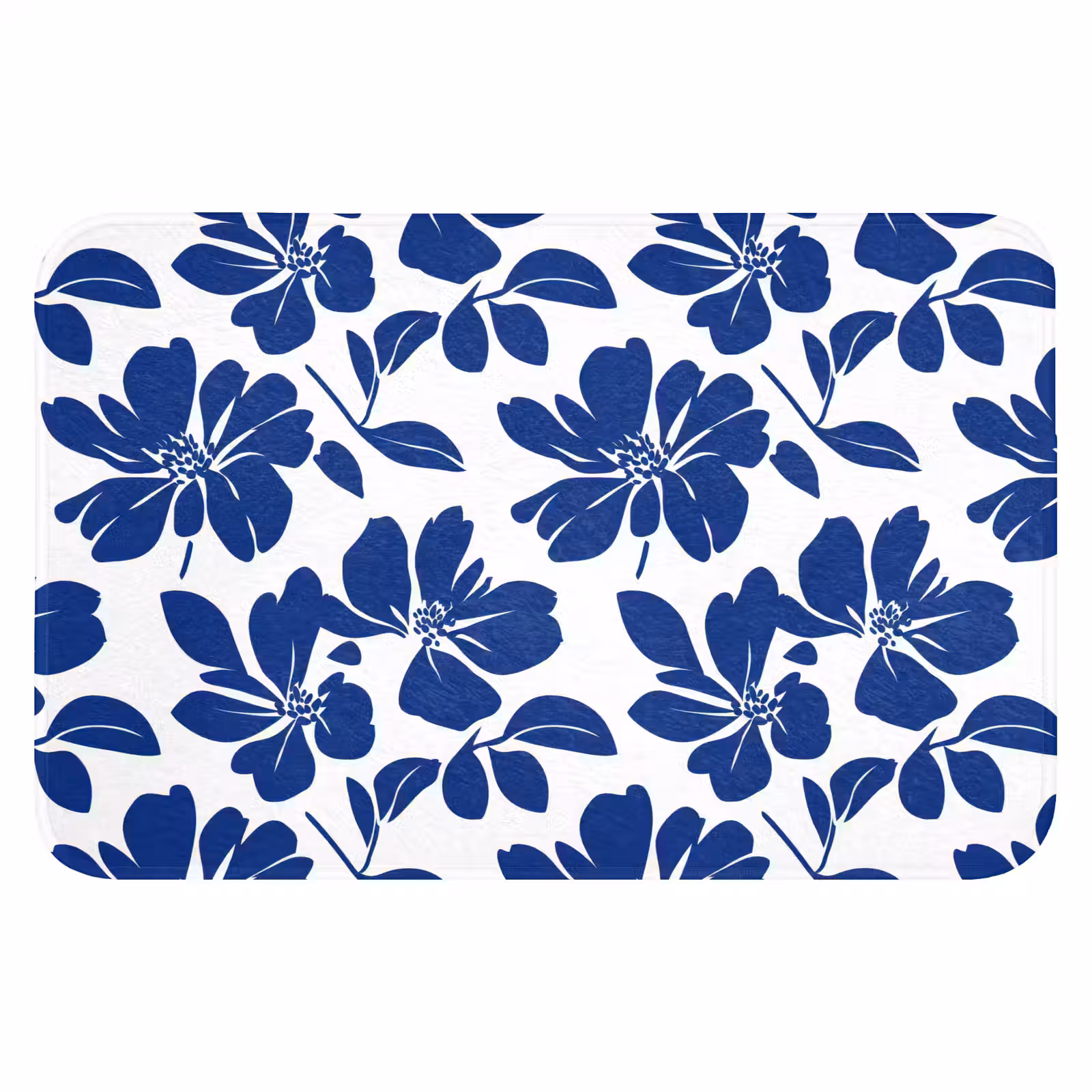WC Mat - Floraal - Modern - Blauw — 1