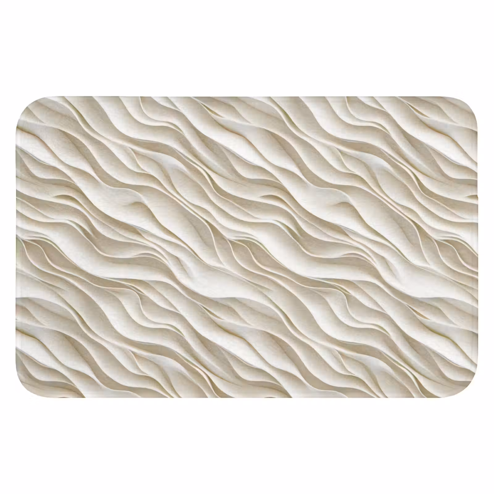 WC Mat - Golven - Wit - Minimalistisch — 1