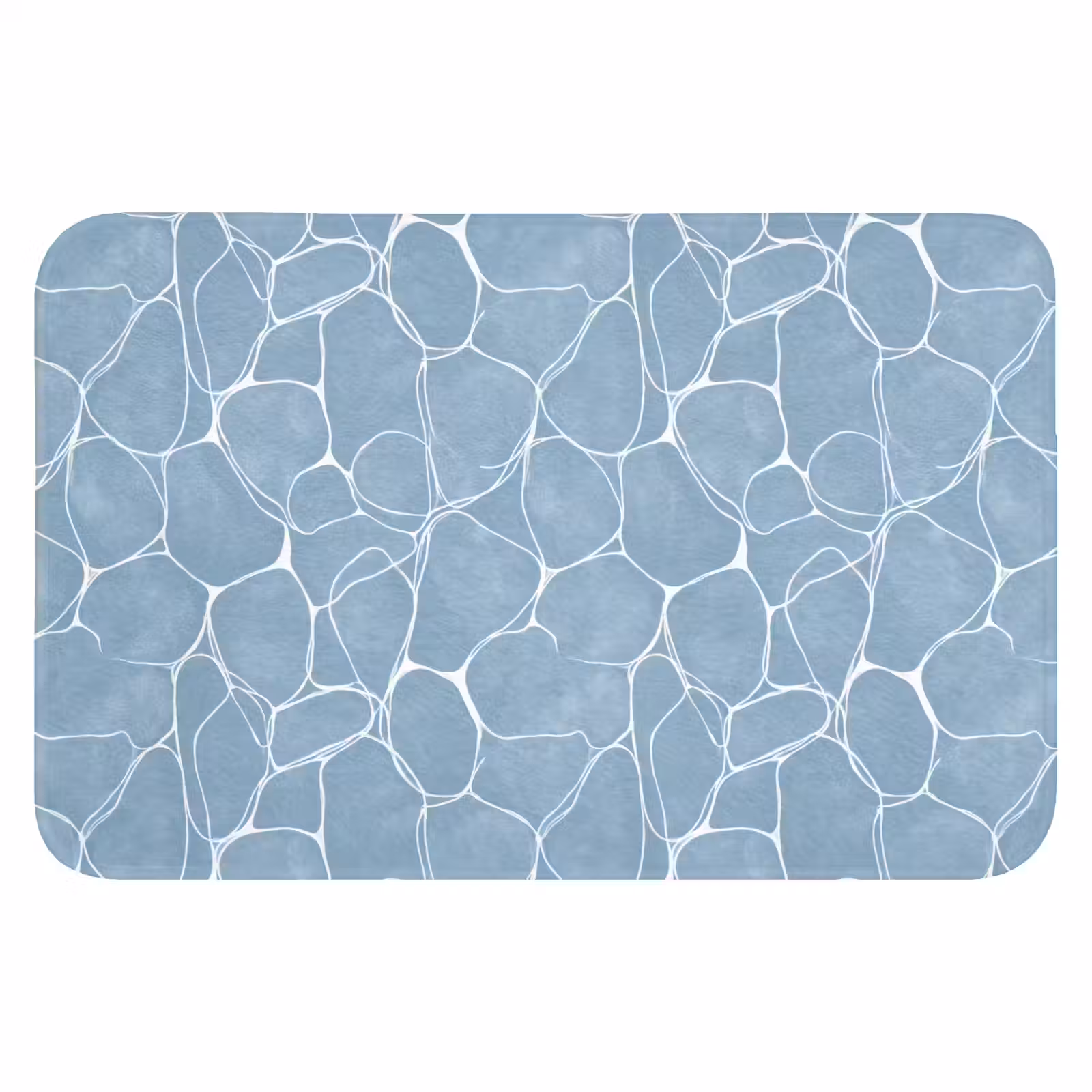 WC Mat - Organisch - Patroon - Blauw — 1