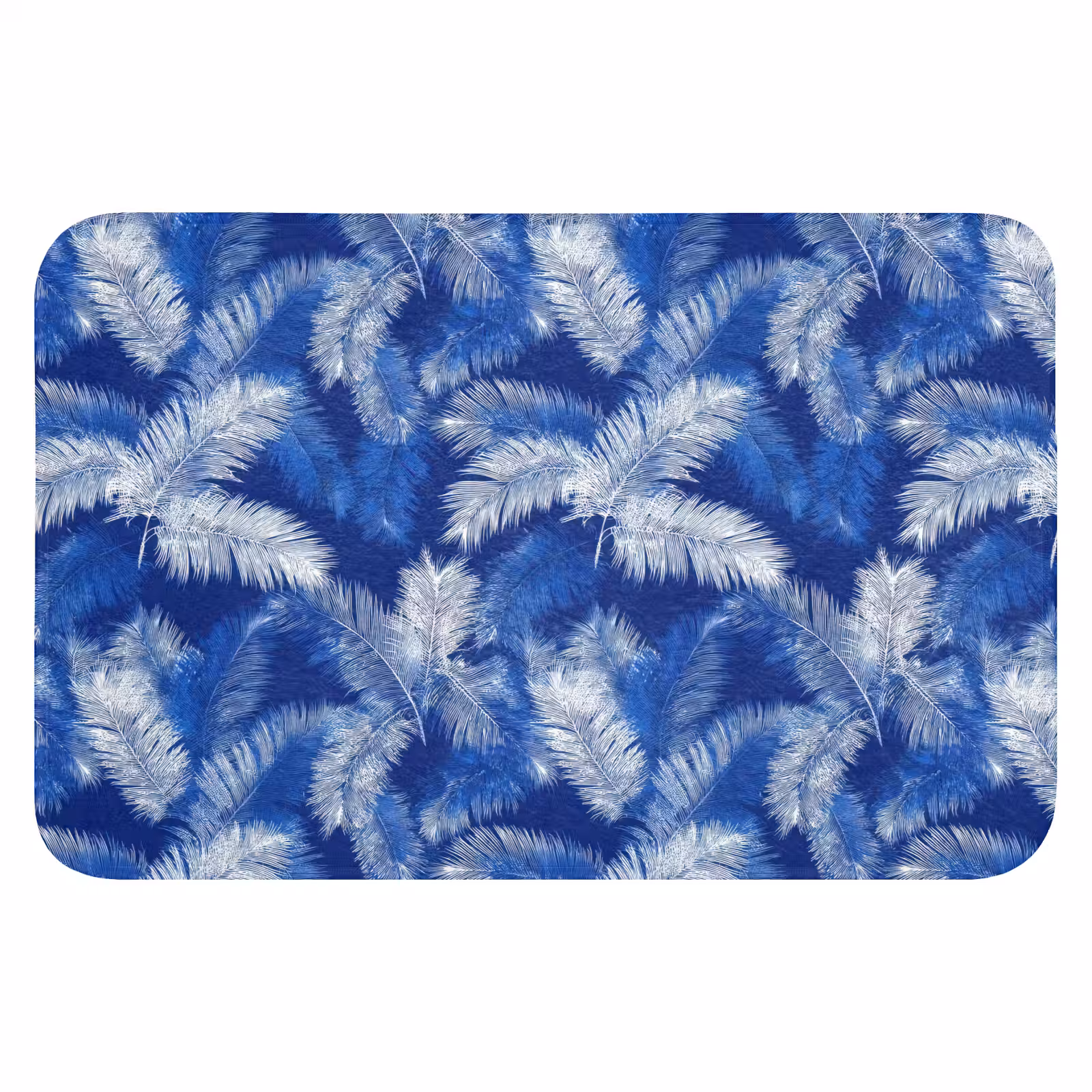 WC Mat - Palmblad - Patroon - Blauw — 1
