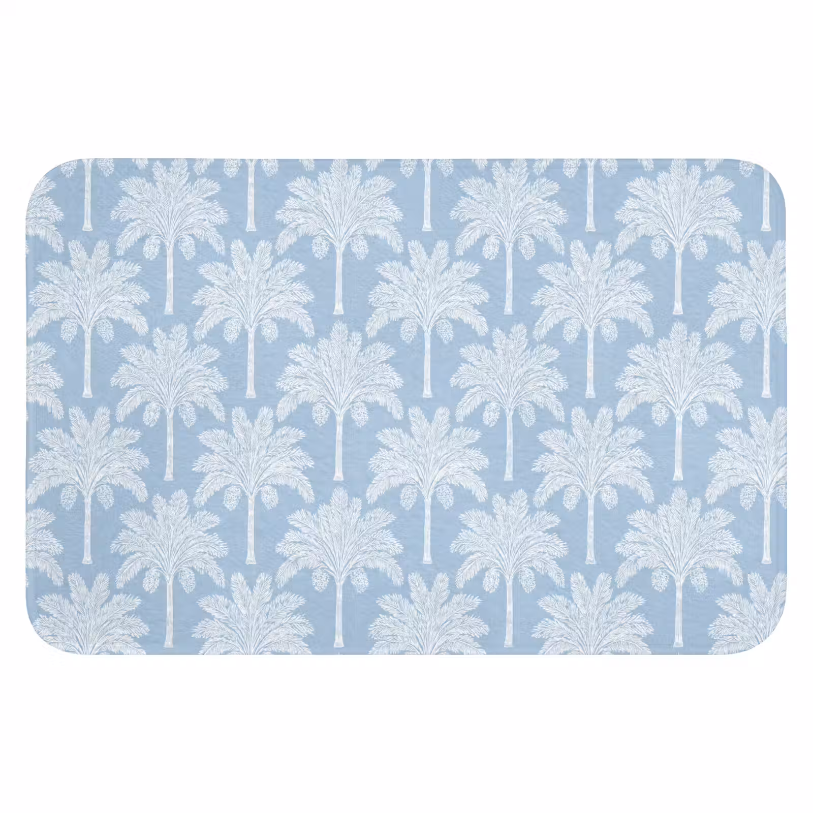 WC Mat - Palmboom - Modern - Blauw — 1