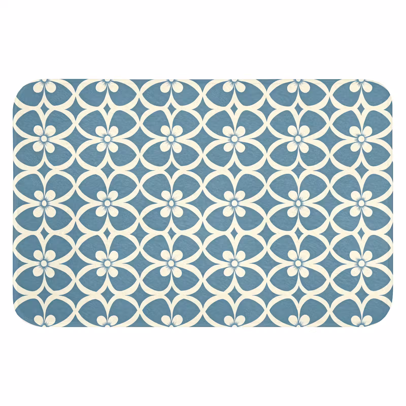WC Mat - Patroon - Symmetrisch - Blauw — 1