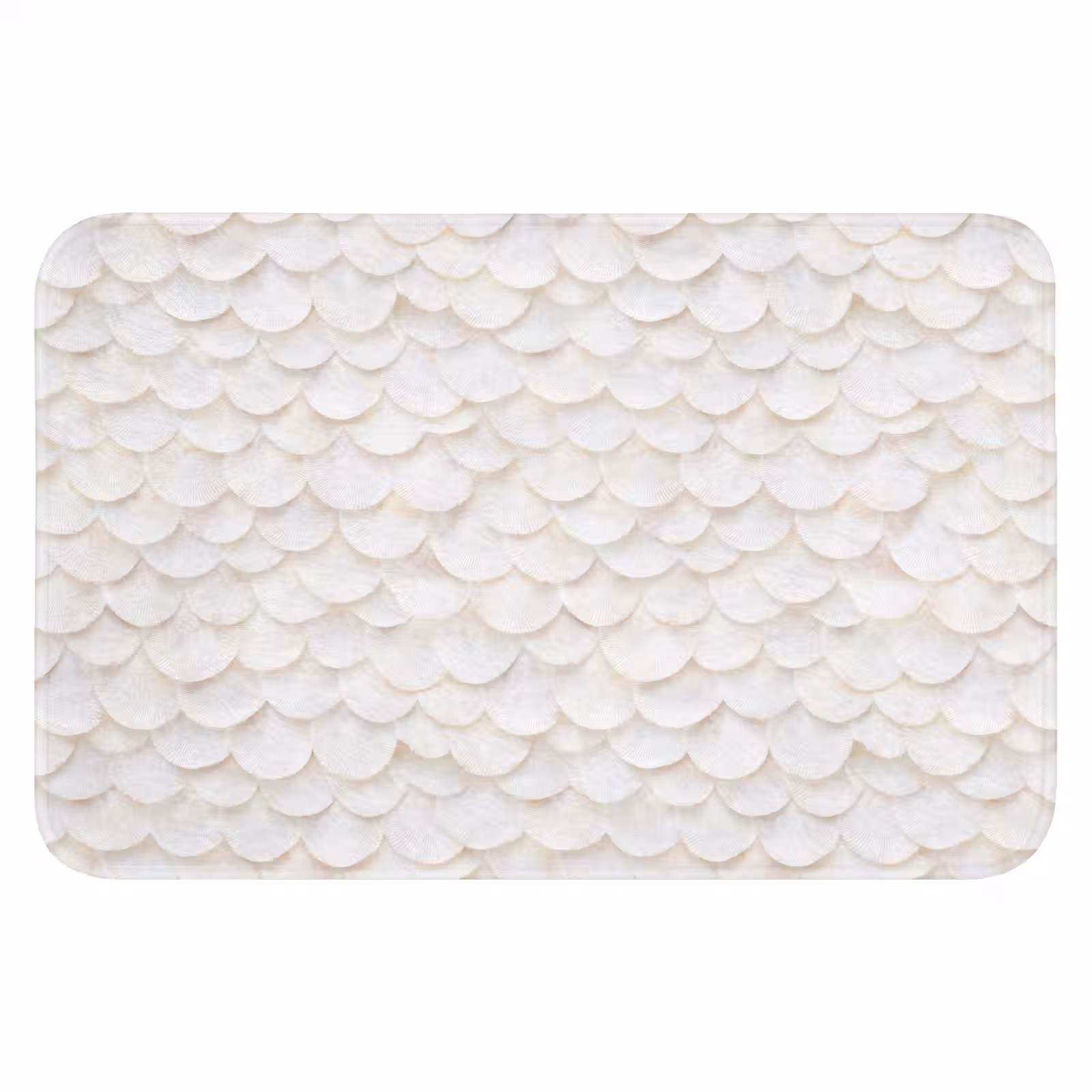 WC Mat - Schubben - Wit - Elegant — 1