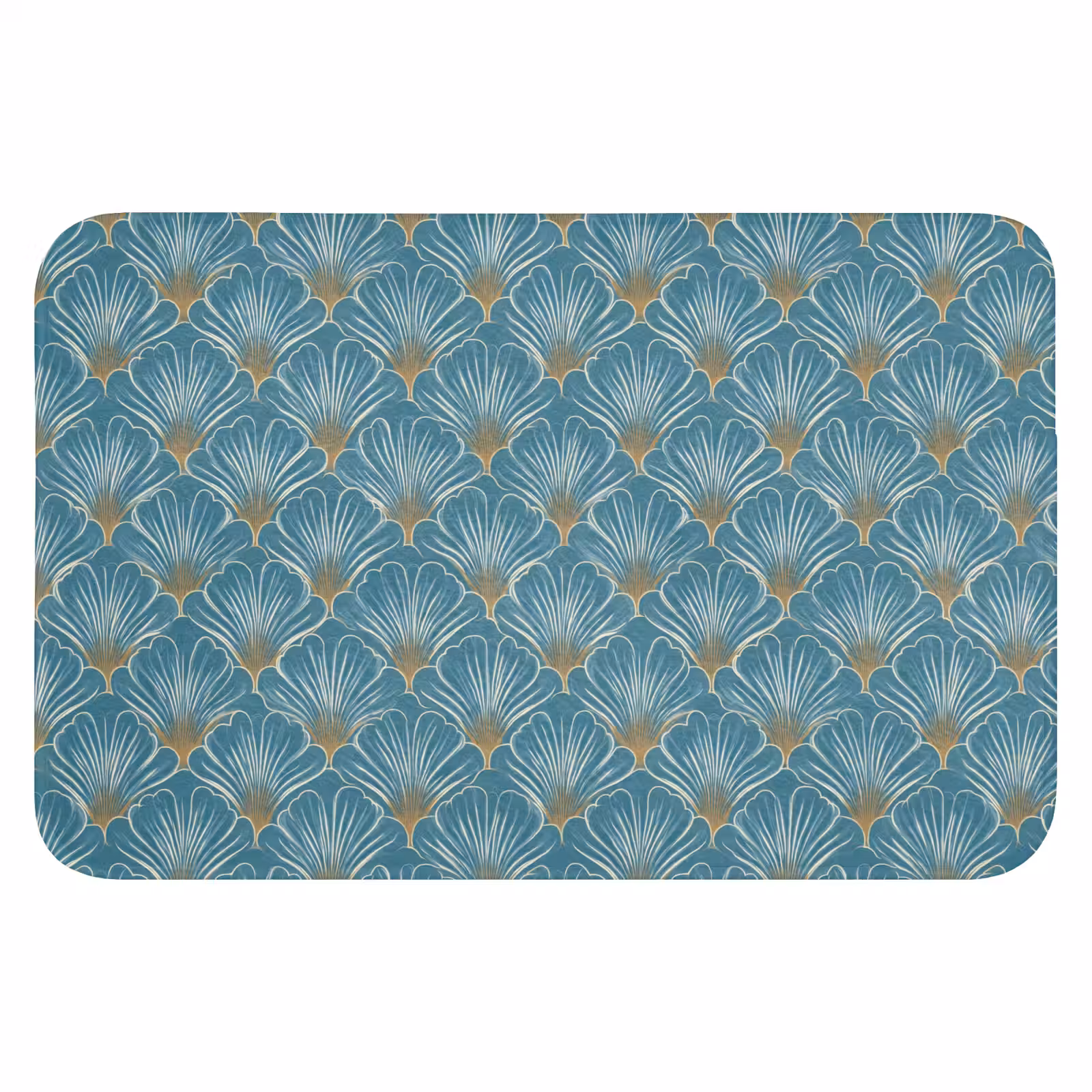 WC Mat - Symmetrisch - Patroon - Blauw — 1