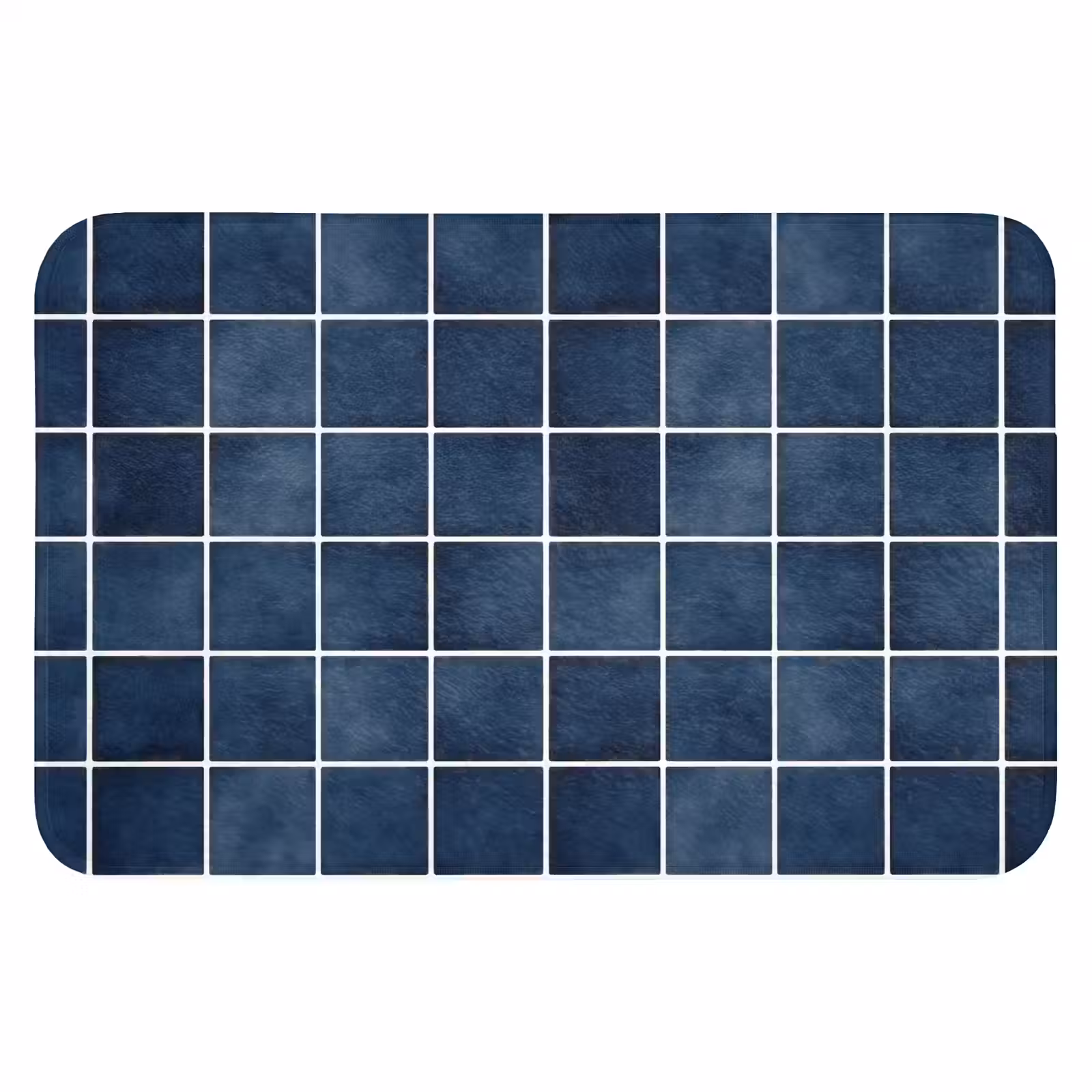 WC Mat - Tegel - Modern - Blauw — 1